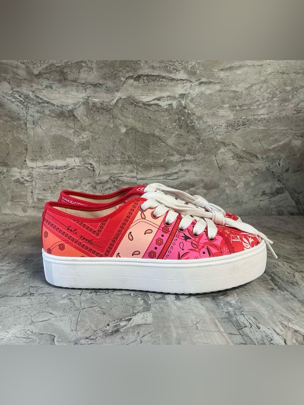 Kate Spade Women's Serve Bandana Patchwork Sneakers - Picture 6 of 9